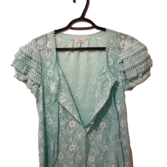 Vintage Hanro Nightgown Slip Dress Swiss Lace Floral Size 40 - Picture 3 of 6